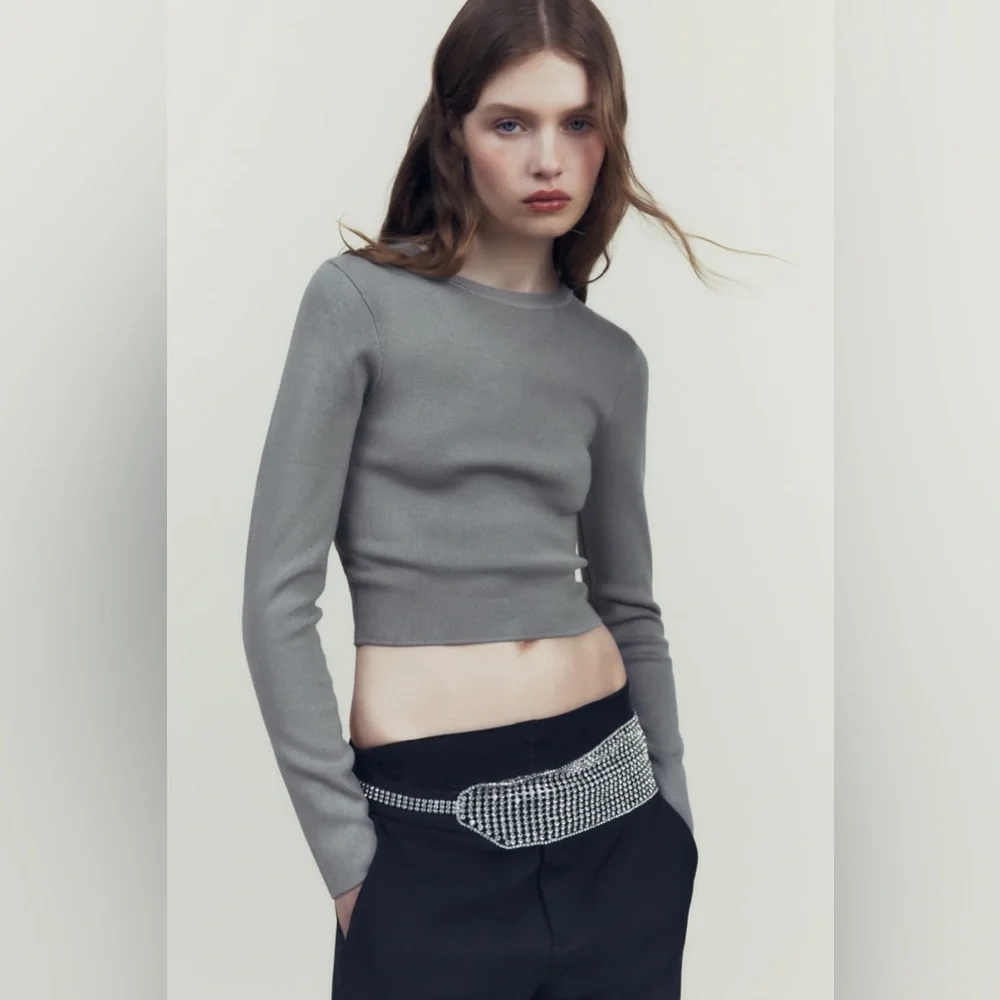 ZARA Rhinestone Belt